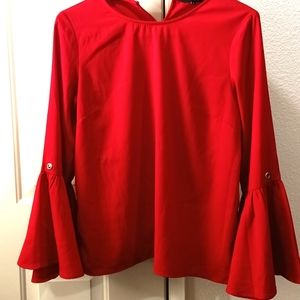 Ruffled sleeve blouse